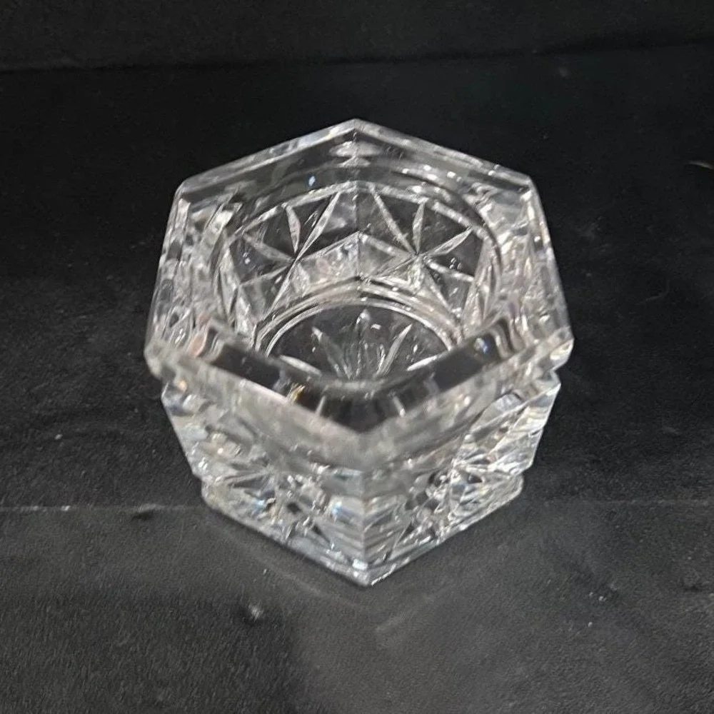 Hexagonal Glass Tealight Candle Holder, Heavyweight Votive, Replacement‎ Decor